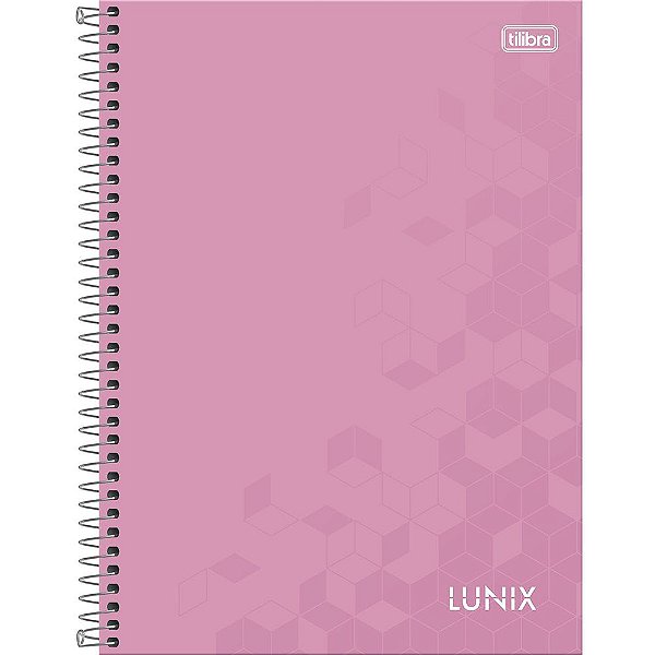 Caderno Lunix Rosa Claro - 160 Folhas - Tilibra