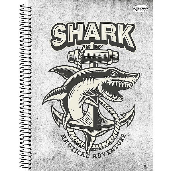 Caderno Kbom Light Shark - 96 Folhas - São Domingos