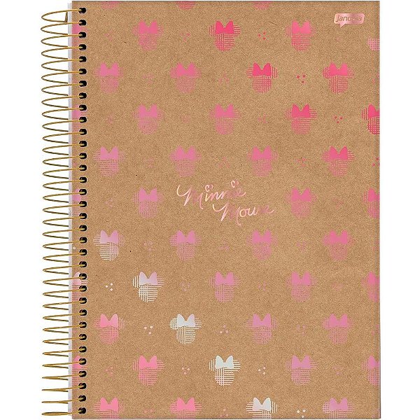 Caderno Espiral Mickey Mouse - Minnie - 160 Folhas - Jandaia