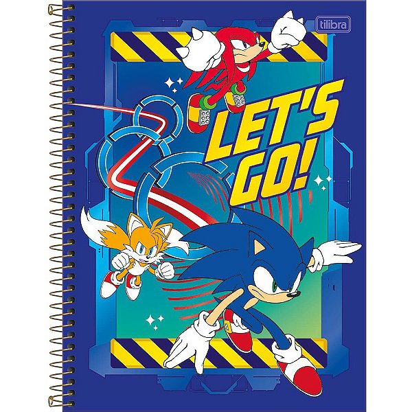 Caderno Sonic Is Mine - 80 Folhas - Tilibra - Casa Joka