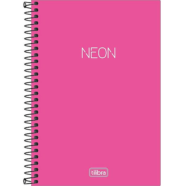 Caderno 1/4 Espiral Neon Pink - 80 Folhas - Tilibra