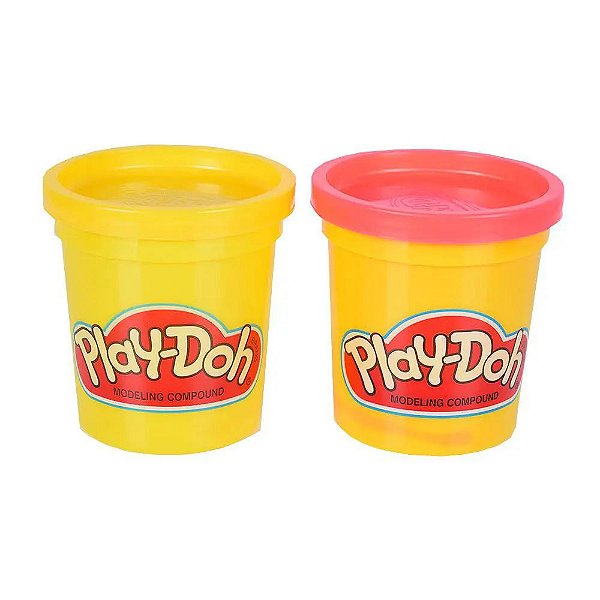 Play-Doh 2 Potes de Massinha - Rosa/Amarelo - Hasbro