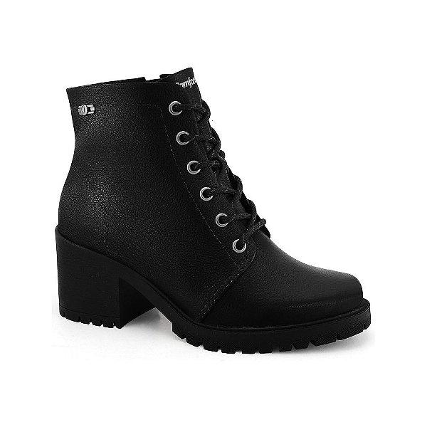 Bota Feminina Cano Curto Cam Plus - Preto - Comfortflex