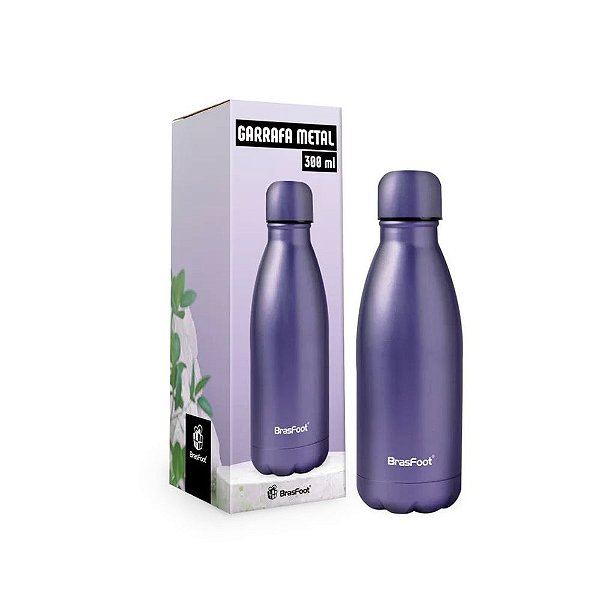 Garrafa Térmica Metal Neo - Lilás Acetinado - 350ml - Brasfoot