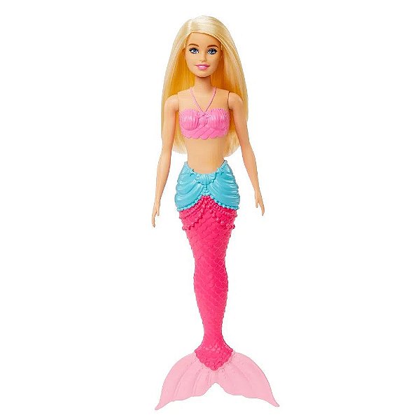 Barbie Dreamtopia Sereia - Loira com Cauda Rosa - Mattel