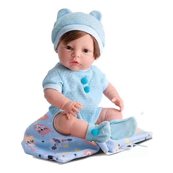 Boneca Diver Newborn Premium Com Cabelo - Menino - Divertoys