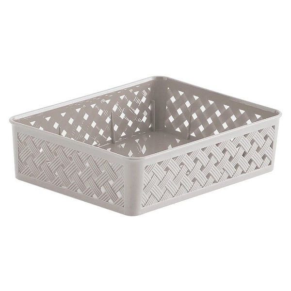 Cesto Organizador Rattan - Creme - 24cm - Paramount