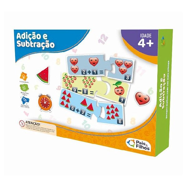 Jogo Educativo Adiçao e Subtração - Pais e filhos - Shop Macrozao