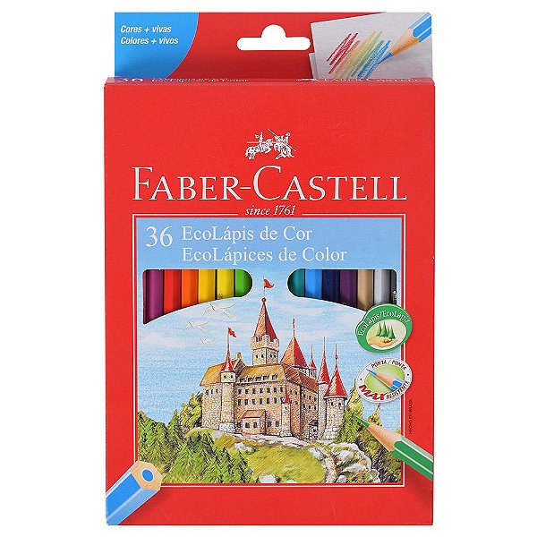 Lápis de Cor Sextavado Faber Castell - 36 cores