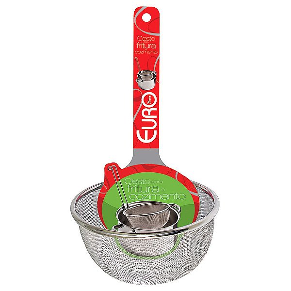 Cesto para Fritura e Cozimento em Inox - Euro Home