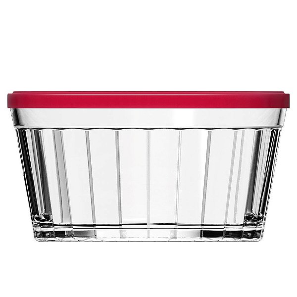 Pote Copo Americano com Tampa - 600 ml - Vermelho - Nadir