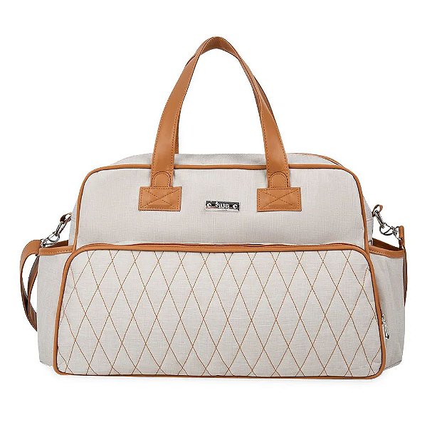 Bolsa Maternidade Linho Caramelo - Grande - Hug