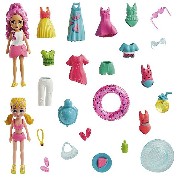 Polly Pocket - Pacote de Moda Grande - Dia de Piscina - Mattel