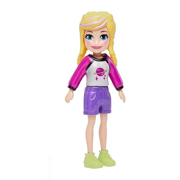 Polly Pocket - Polly com Colar Lilás  - Mattel