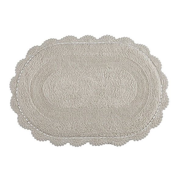 Tapete Oval de Crochê 50cm x 80cm - Fend Chip - Kacyumara