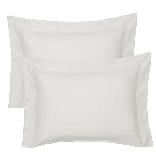 Jogo de Fronha Vida Bela Percal 200 Fios - Branco - Kacyumara