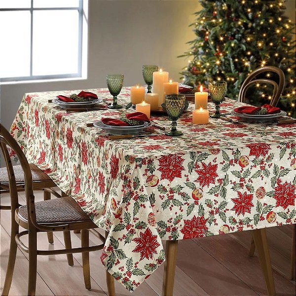 Toalha de Mesa Quadrada Celebra - Natal 106 - 4 Lugares - Döhler