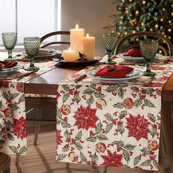Trilho de Mesa Celebra 45 x 160cm - Natal 106 - Döhler