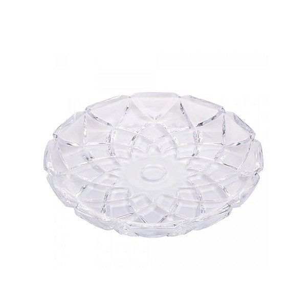 Prato Decorativo de Cristal Diamond - 19cm - Lyor