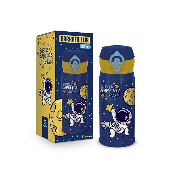 Garrafa Térmica Flip - Astronauta - 300ml - Brasfoot