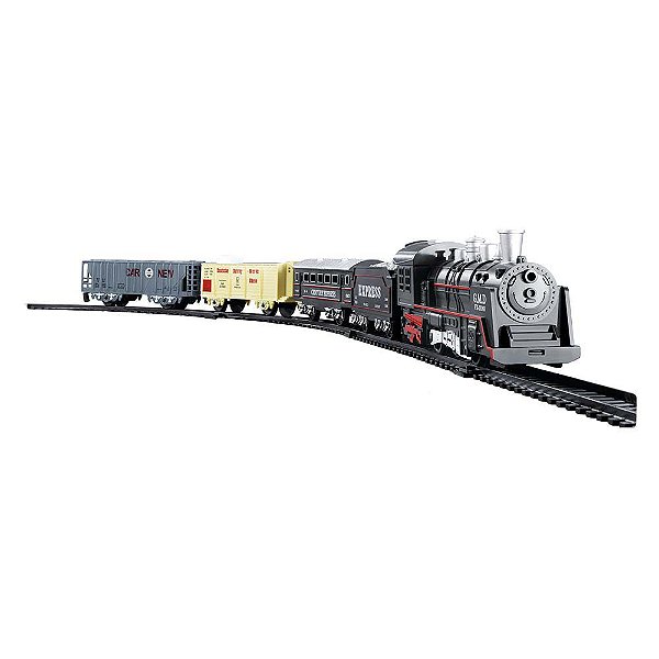 Pista Trem Locomotiva - 1m - DM Toys