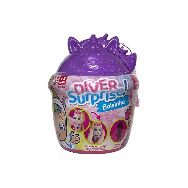 Boneca Bolsa - Mama e Chora - Roxo - Divertoys
