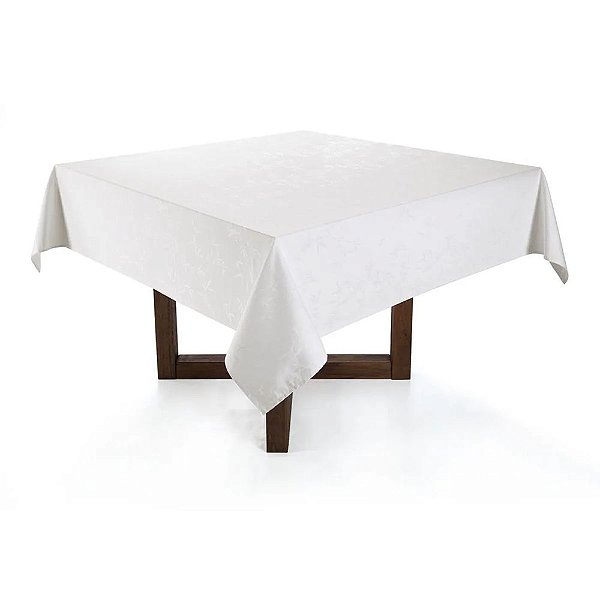 Toalha de Mesa Quadrada 8 Lugares Verissimo - Branco - Karsten