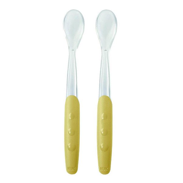 Kit Colher de Silicone Easy Learning - Amarelo - NUK