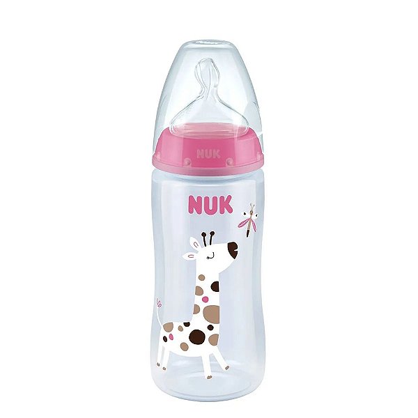 Mamadeira First Choice Controle Temperatura +6 Meses - 360ml - Girafa - Nuk