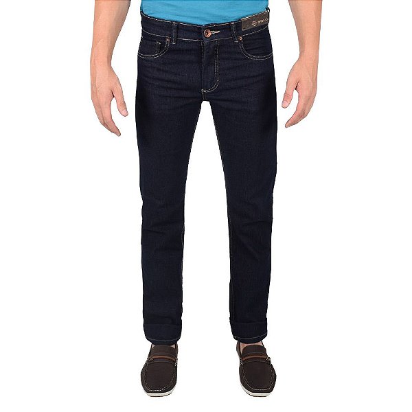 calça jeans azul caneta