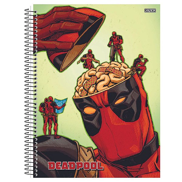 Caderno Deadpool Pensamentos - 80 Folhas - São Domingos