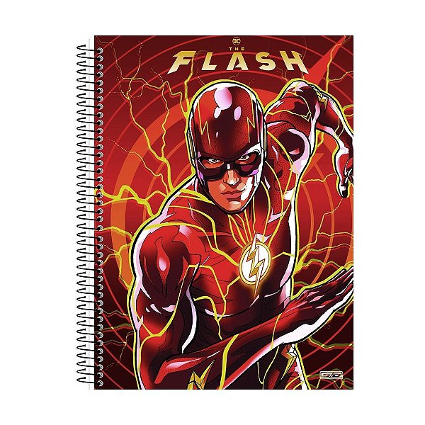 Caderno Espiral The Flash - Flash - 80 folhas - São Domingos