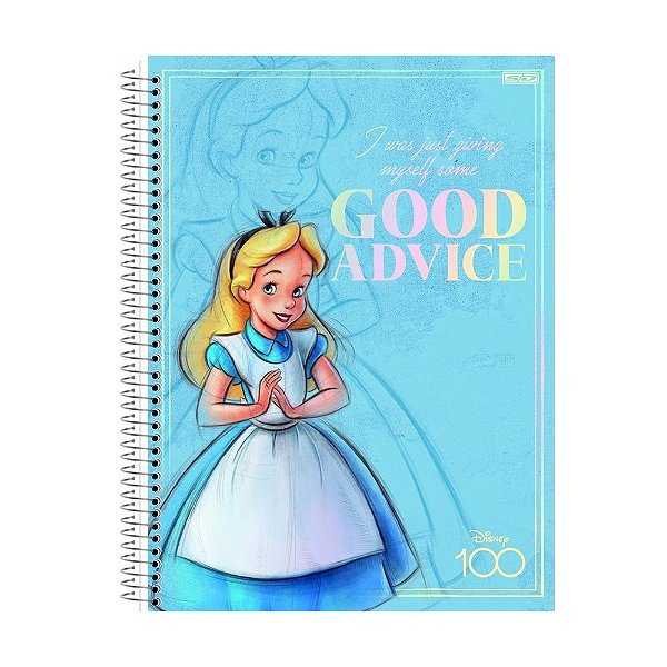 Caderno Espiral Disney 100 - Cinderela - 160 folhas - São Domingos