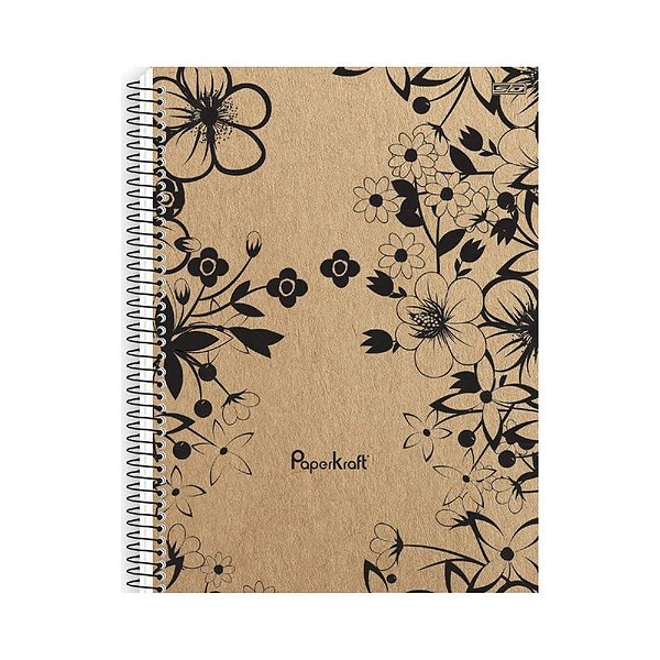 Caderno Espiral PaperKraft - Flores - 160 folhas - São Domingos