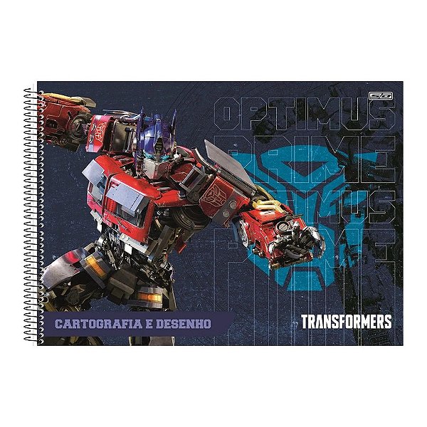 Caderno de Cartografia e Desenho Transformers - Optimus Prime - São Domingos