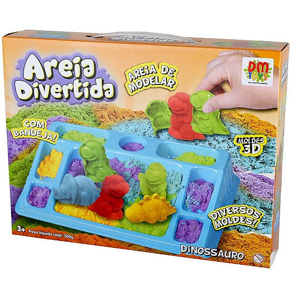 Areia Divertida Dinossauro - DM Toys