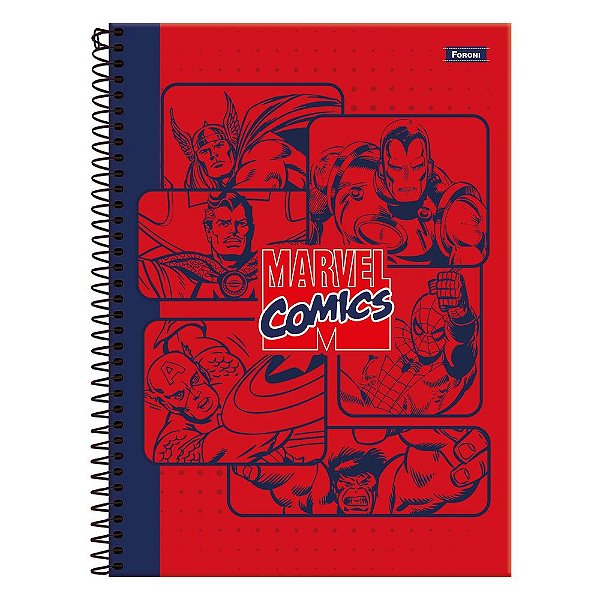 Caderno Marvel - Avengers Comics - 80 Folhas - Foroni