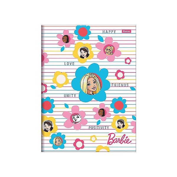 Caderno Brochura 1/4 Barbie - Positivity - Foroni
