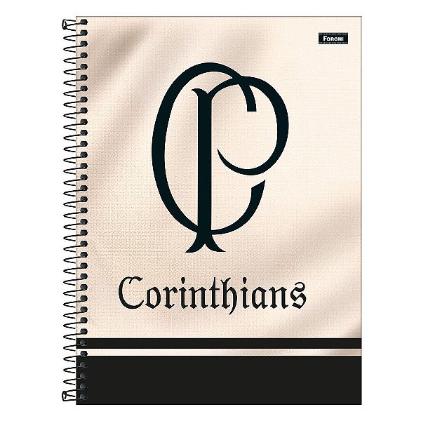 Caderno Corinthians Brasão Antigo - 80 Folhas - Foroni