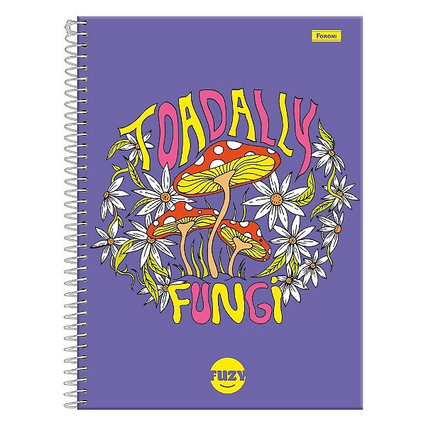 Caderno Fuzy Fungi - 160 Folhas - Foroni