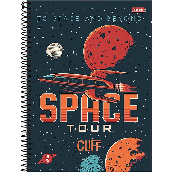 Caderno Universitário Cliff - Space - 320 Folhas - Foroni