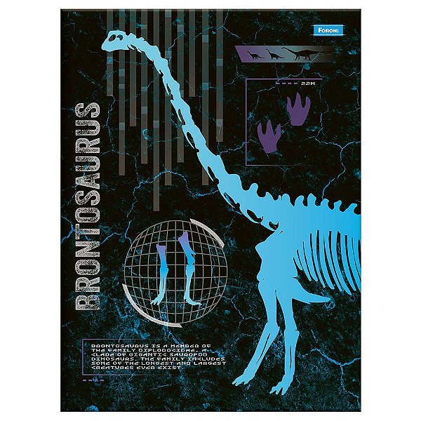 Caderno Sauros Brontosaurus - 80 Folhas - Foroni