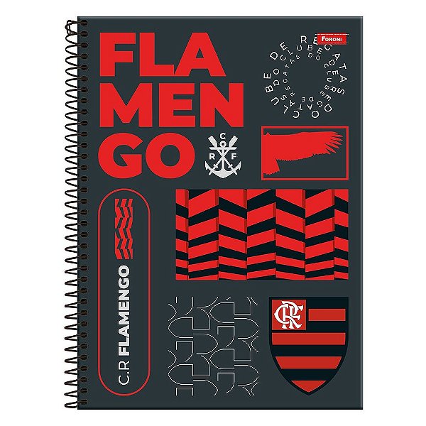 Caderno Flamengo - CRF - 240 Folhas - Foroni