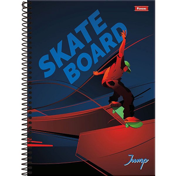 Caderno Jump - Skateboard - 1 Matéria - Foroni