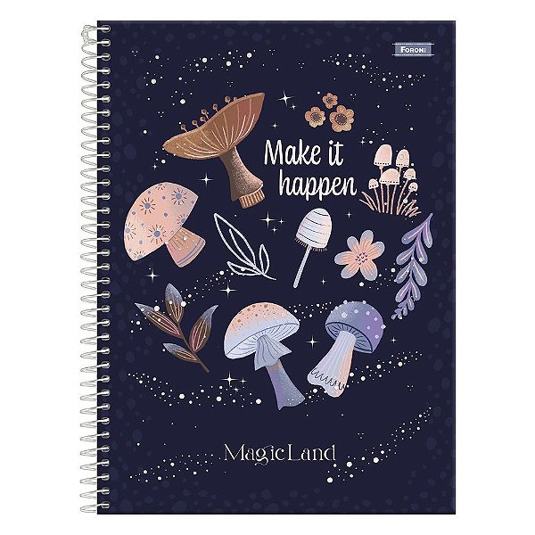 Caderno Magic Land - Make it Happen - 160 Folhas - Foroni