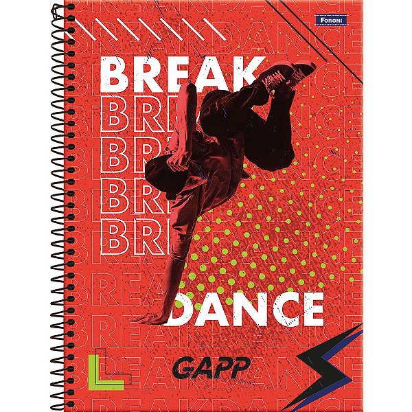 Caderno Gapp Break Dance - 80 Folhas - Foroni