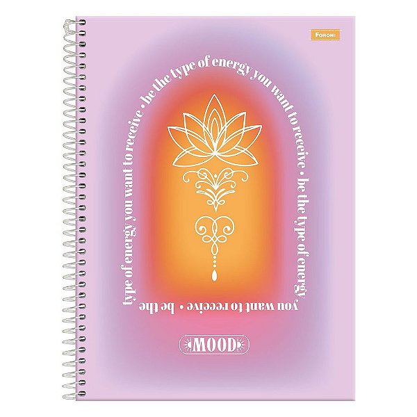 Caderno Universitário Mood - 160 Folhas - Receive - Foroni