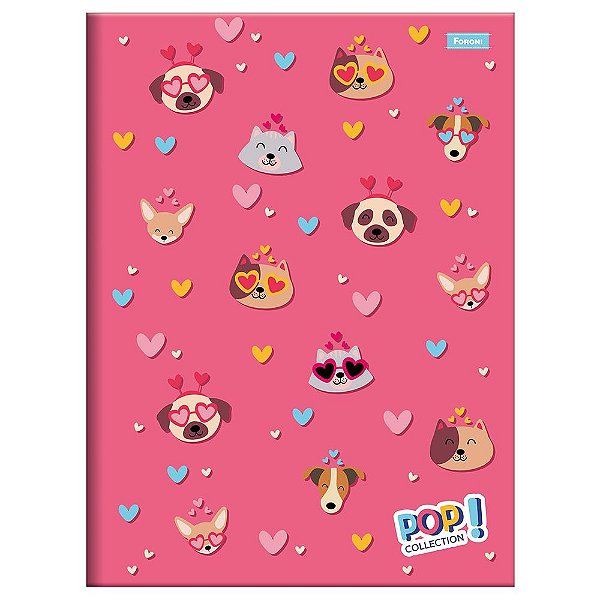 Caderno Brochura Pop Collection - Dogs - 48 Folhas - Foroni