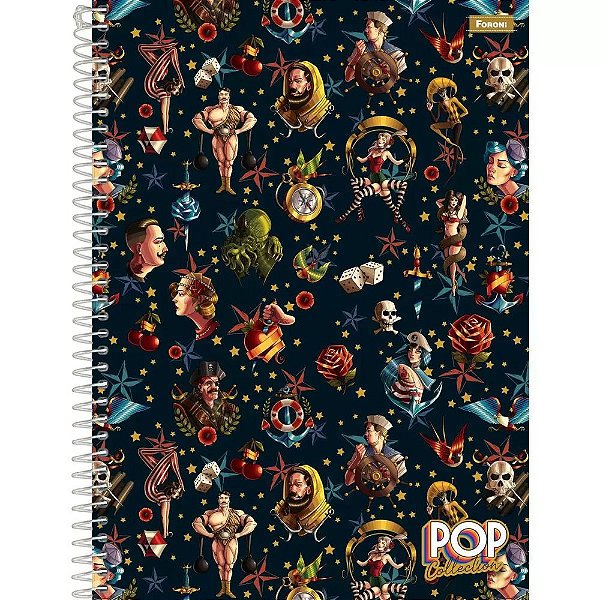 Caderno Pop Collection - Figuras - 96 folhas - Foroni