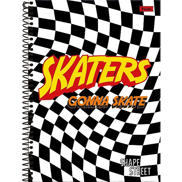 Caderno Shape Street Skaters - 80 Folhas - Foroni